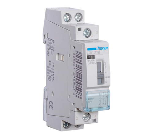 Установочное реле Hager ERL216 16А , 12V~, контакты: 2Н.О