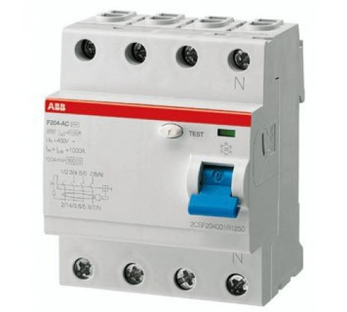 Дифреле трифазне Abb 4-п F204 4P, 80 Ампер, 30мА, тип АС Дифреле трифазне Abb 4-п F204 4P, 80 Ампер, 30мА, тип АС