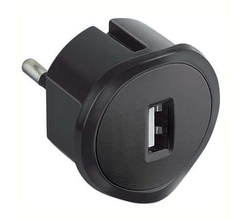 Адаптер для путешествий с USB зарядкой 50681 Legrand, цвет черный Адаптер для путешествий с USB зарядкой 50681 Legrand, цвет черный