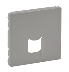 Лицьова панель для розетки RJ45/RJ11, Valena Life, колір алюміній