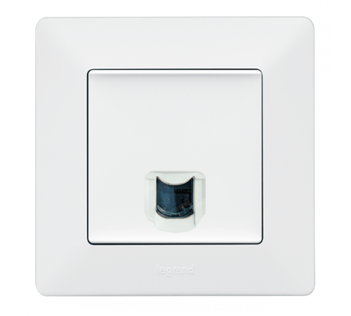 Розетка PC-1 комп'ютерна RJ45 UTP 5cat., Valena Life, колір білий Розетка PC-1 комп'ютерна RJ45 UTP 5cat., Valena Life, колір білий