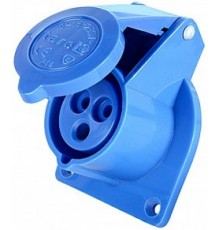 Силовая розетка Tarel встраиваемая 3Р+Z, 400В, 32А, IP44