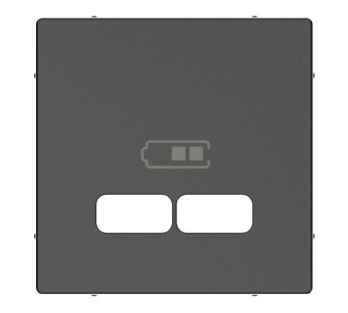 Накладка для механізму USB 2,1A Merten System M MTN4367-0414, антрацит Накладка для механізму USB 2,1A Merten System M MTN4367-0414, антрацит