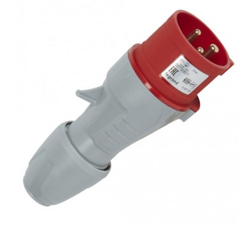 Вилка прямая 32A 2К+З 415В IP44 P17 Tempra Pro Вилка прямая 32A 2К+З 415В IP44 P17 Tempra Pro