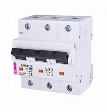 Автоматичний вимикач ETI ETIMAT 10 3p+NC 80А (20 kA)