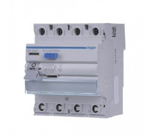 Дифреле Hager CDS463D QC 4P 63A 30mA A Дифреле Hager CDS463D QC 4P 63A 30mA A
