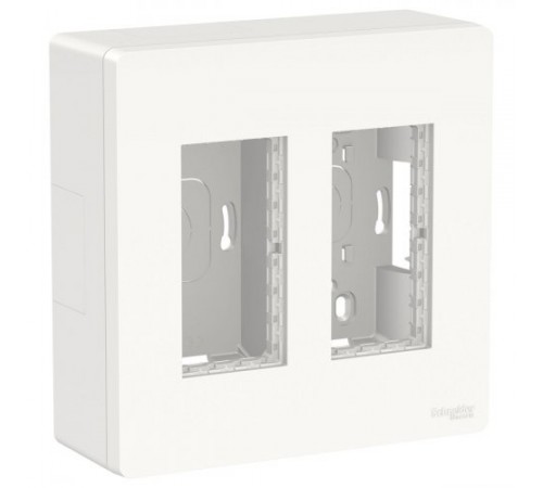 Блок unica system+ зовнішня установка 2х2 Unica New, NU122418, білий Блок unica system+ зовнішня установка 2х2 Unica New, NU122418, білий