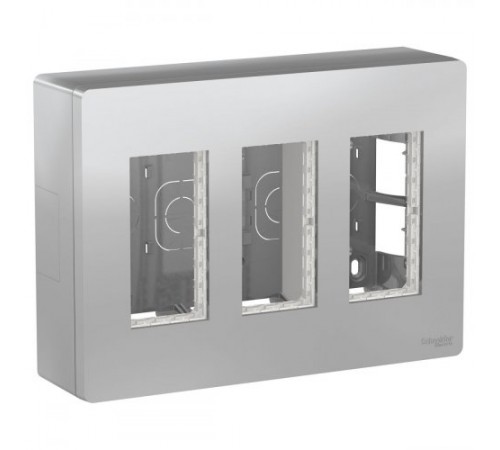 Блок unica system+ наружная установка 3х2, Unica New, NU123430, алюминий Блок unica system+ наружная установка 3х2, Unica New, NU123430, алюминий