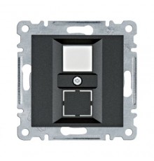 Панель двойная для RJ12/RJ45 Lumina, черная, WL2323