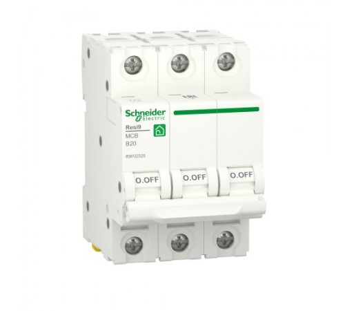 Автоматический выключатель 3P, 20 A, B, 6kA Schneider Electric Resi9