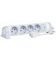 Удлинитель Legrand 4 гнезда, 1,5м Комфорт, цвет белый
