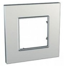 Рамка 1-а Unica MGU6.702.55, «Quadro» колір Срібло