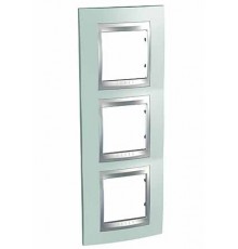 Рамка 3-я верт. Unica Top флюорит/алюміній MGU66.006V.094